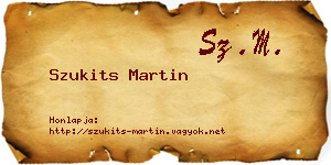 Szukits Martin névjegykártya